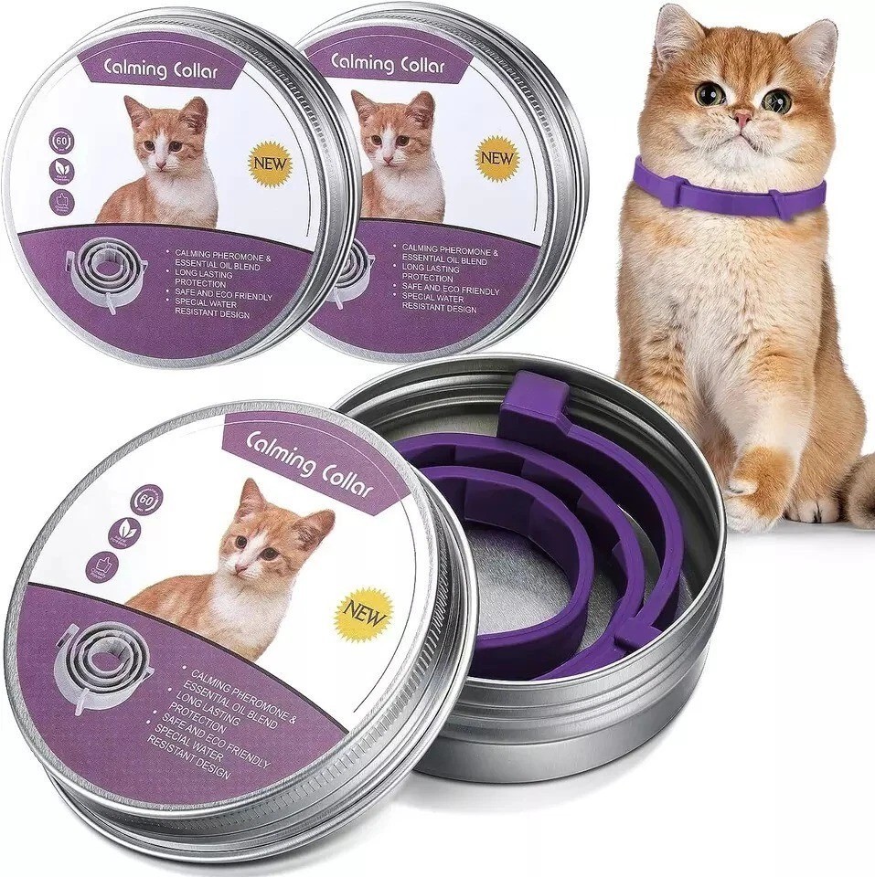 Sentry Calming Collar for Cats 3Ct Purple Assorted Sizes 3 P...