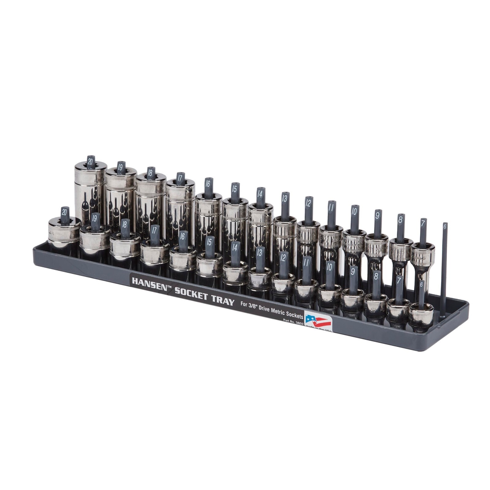 Hansen Metric Socket Organizer - Regular & Deep Tray Holder...