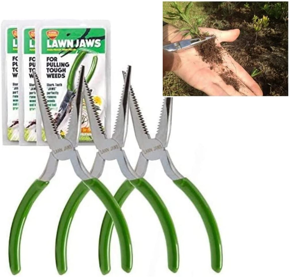 Sharktooth Weed Puller Gardening Tool Remover - Lawn Jaws