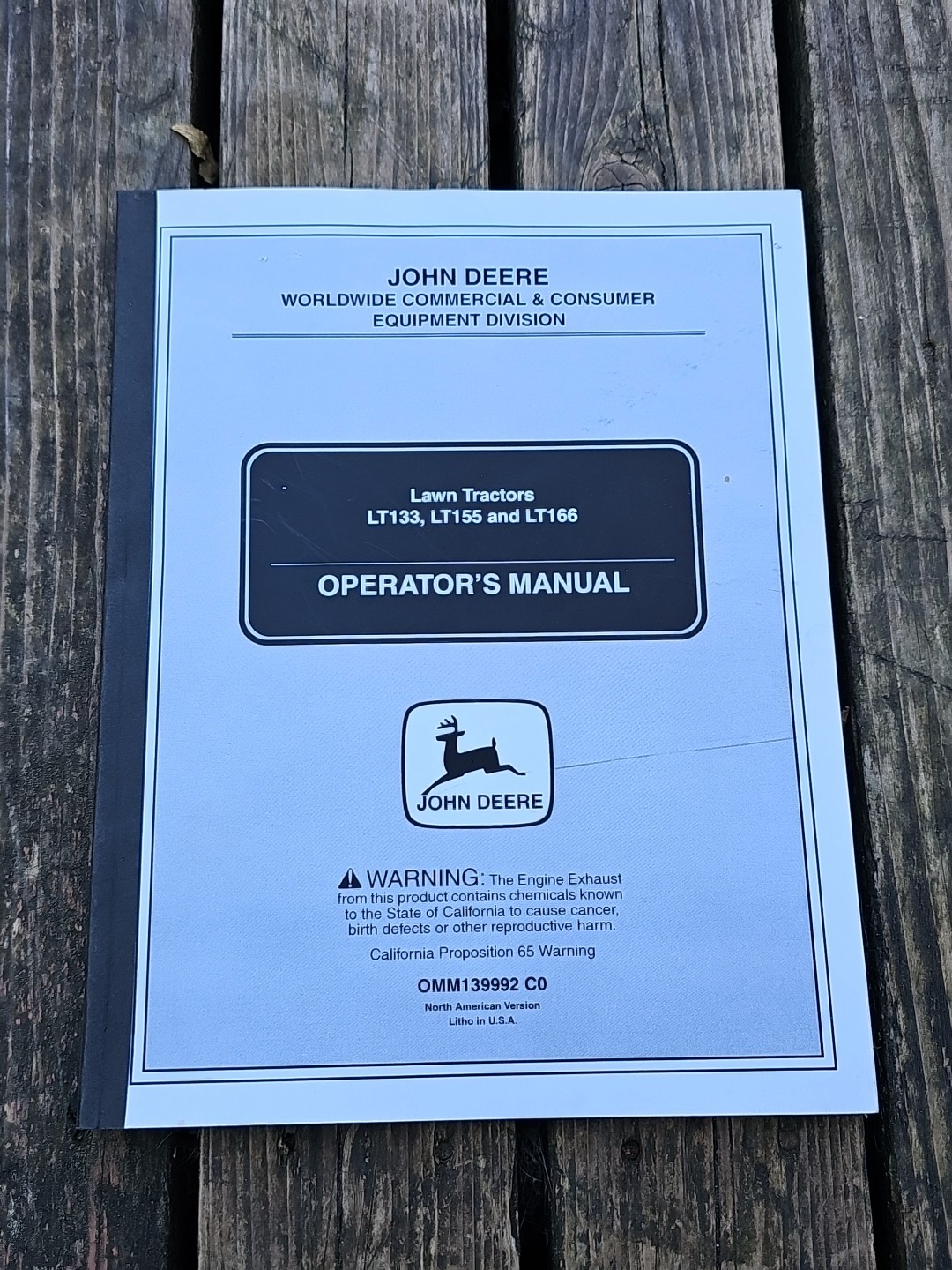 John Deere LT133, LT155 & LT166 Operator's Manual