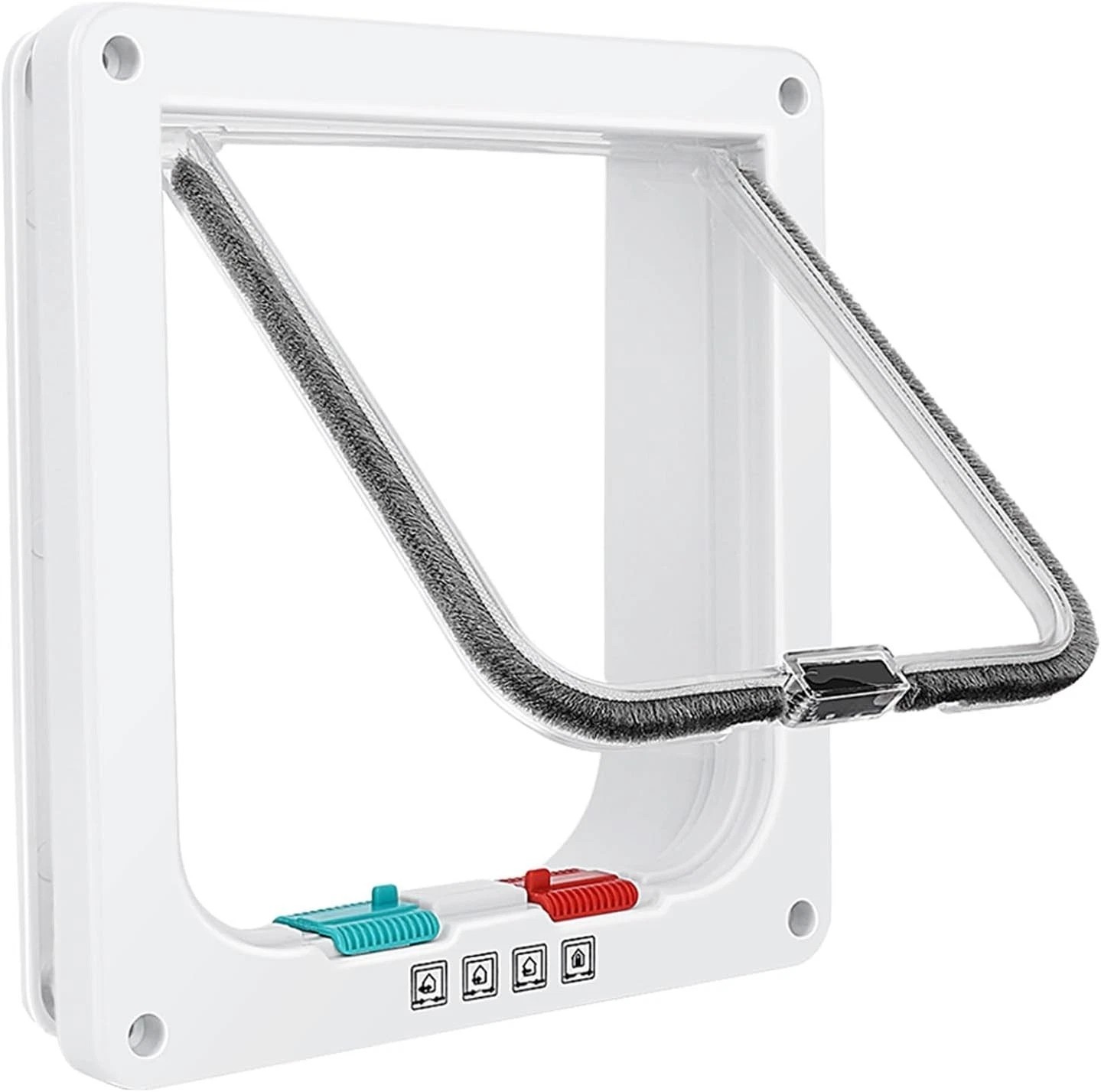 Large Cat Door 4 Way Locking Cat Flap (Outer Size 9.9" X 9.2...