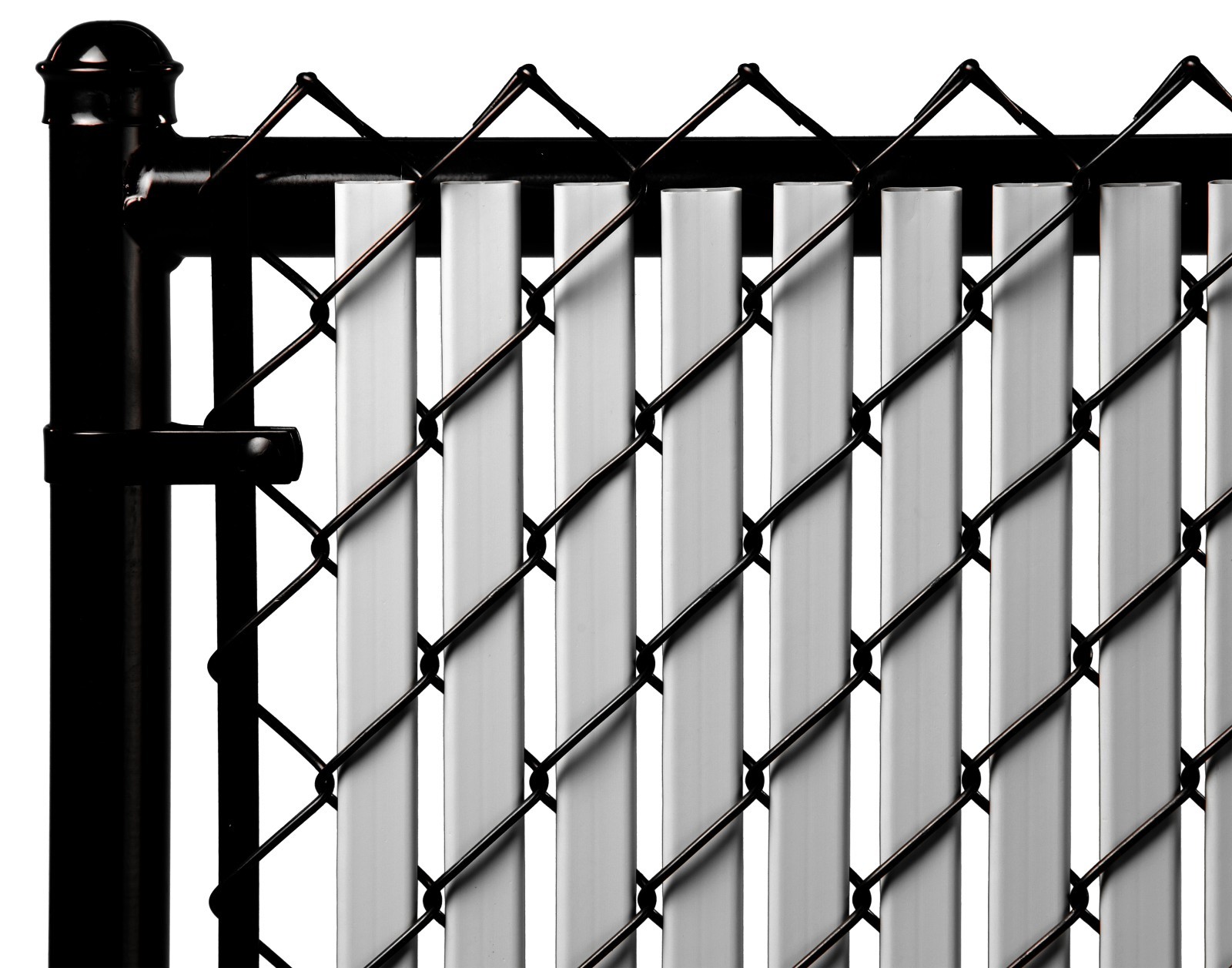 Chain Link Gray Double Wall Tube Privacy Slat for 6ft High F...