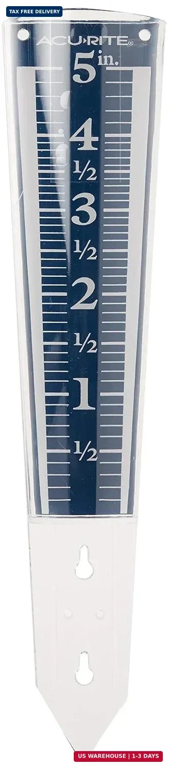 AcuRite 5" Capacity Easy-to-Read Magnifying Rain Gauge