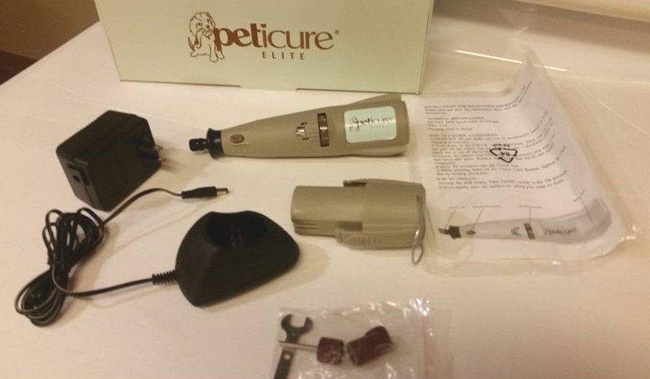 Peticure Elite Cordless Pet Nail File Trimmer Grinder