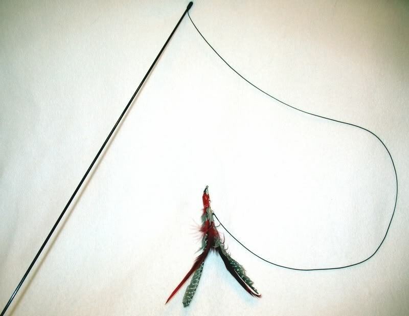 Da Bird Feather Wand Cat Toy Pole — Kitten & Ferret, Pull-Ap...