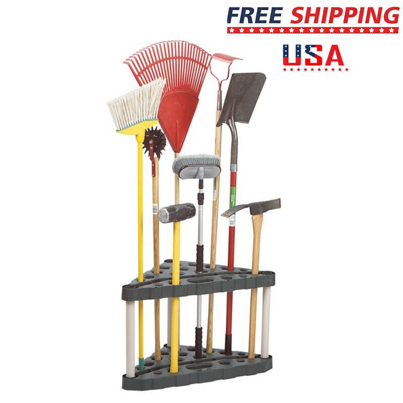 Corner Tool Rack Organizer for Broom Mop Garden Storage Stan...