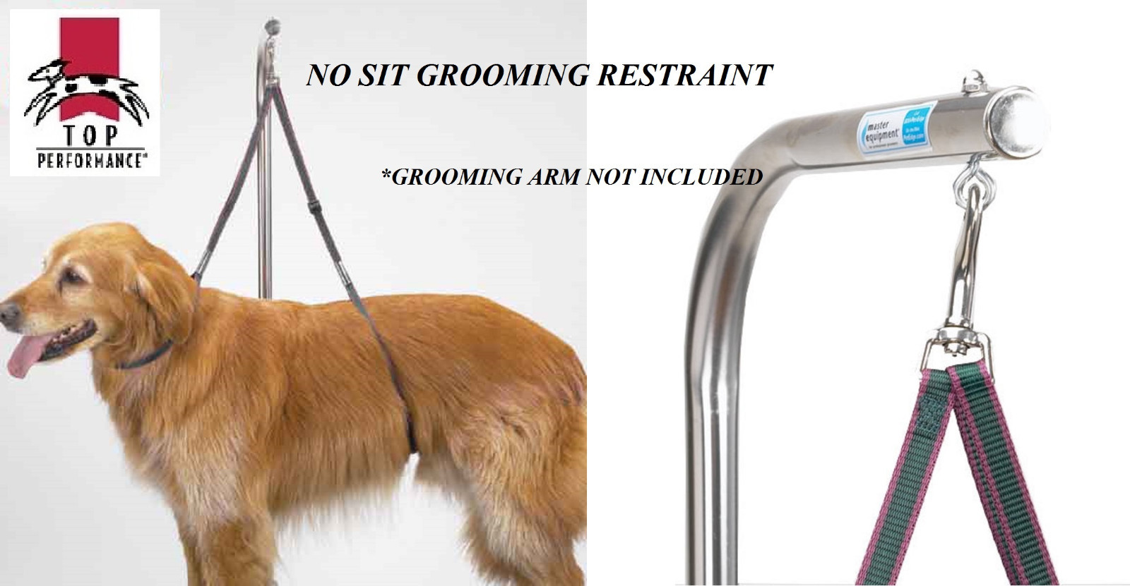 Dog Grooming Table Arm Harness - Nylon, No Sit Restraint Sys...