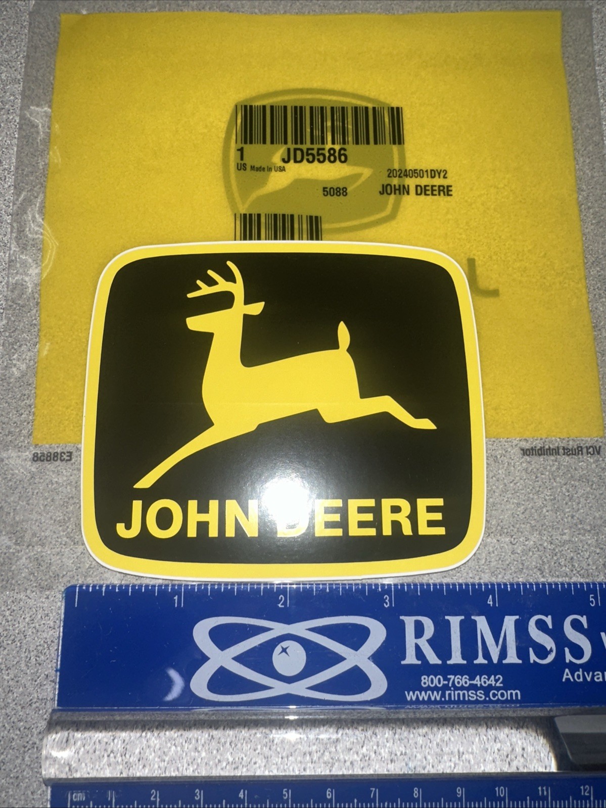 John Deere Black & Yellow Logo Decal JD5586
