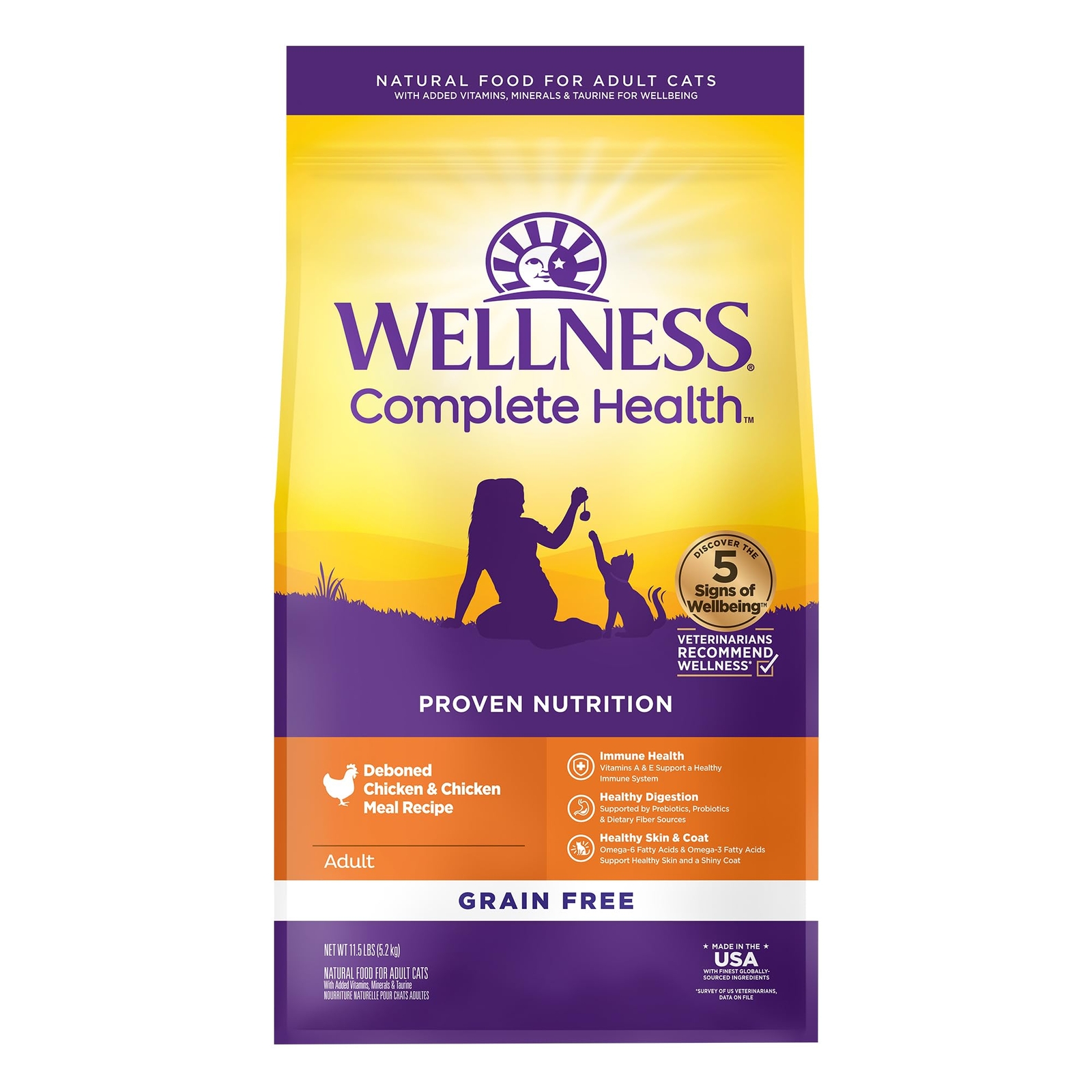 Wellness Grain Free Chicken Cat Food - 11.5 Pound