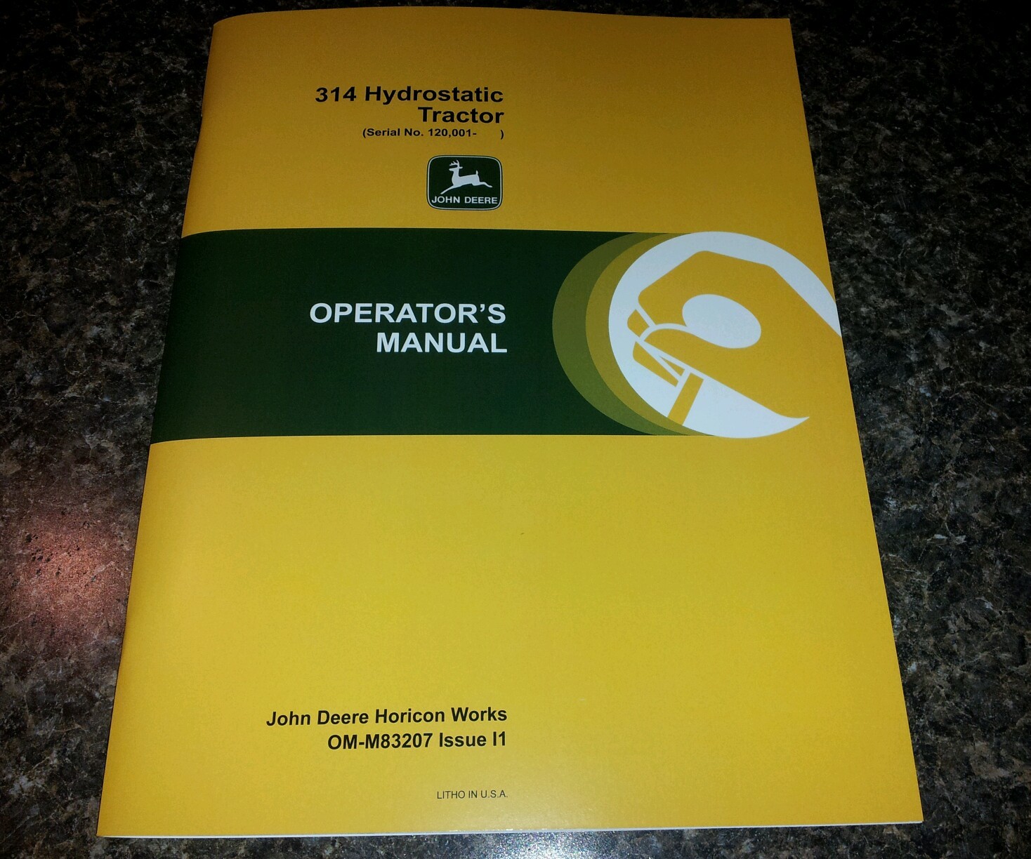 John Deere 314 Operators Manual Lawn Mower Garden Tractor