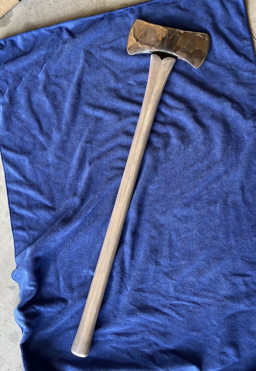 Vintage Double Bit Axe - 35 Inch Hickory Handle