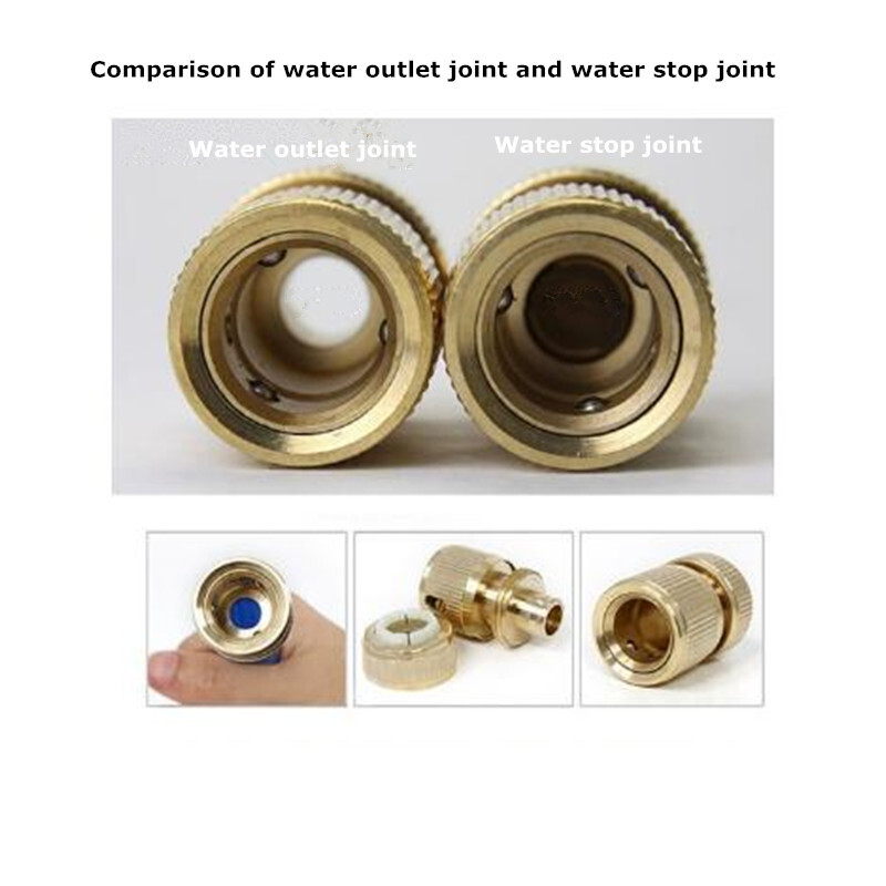 Copper Brass Auto Water Stop Female Hose Connector Clip