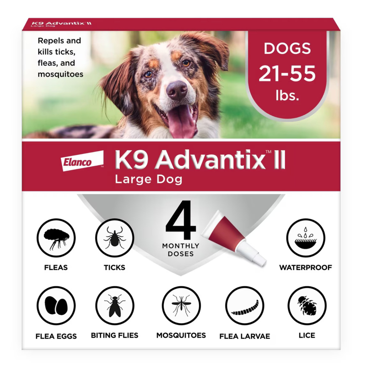 K9 Advantix II Spot-On Treatment for Large Dogs (21-55lb)