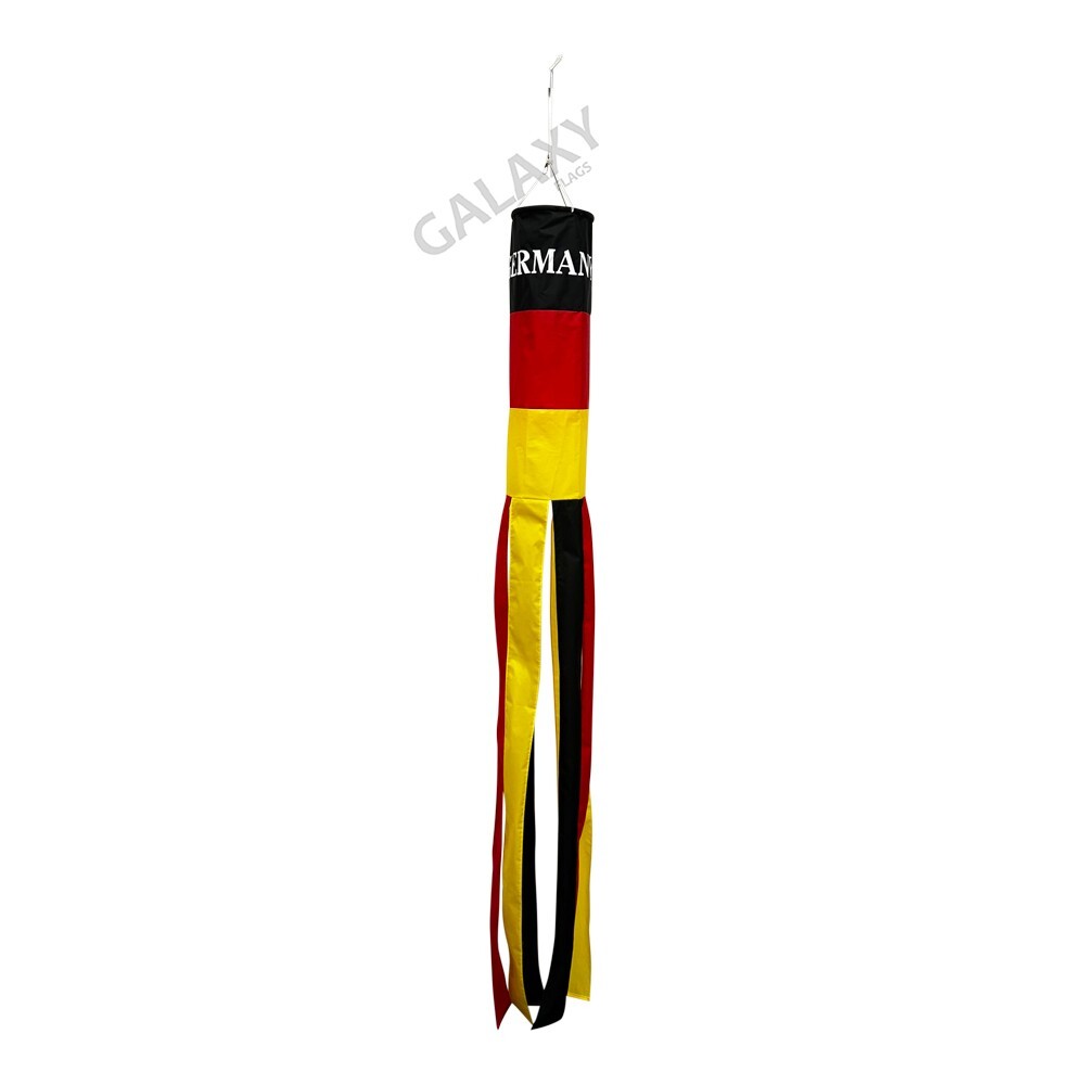 Germany Flag Windsock - 5 Feet Long Shiny Poly Flag Windsock