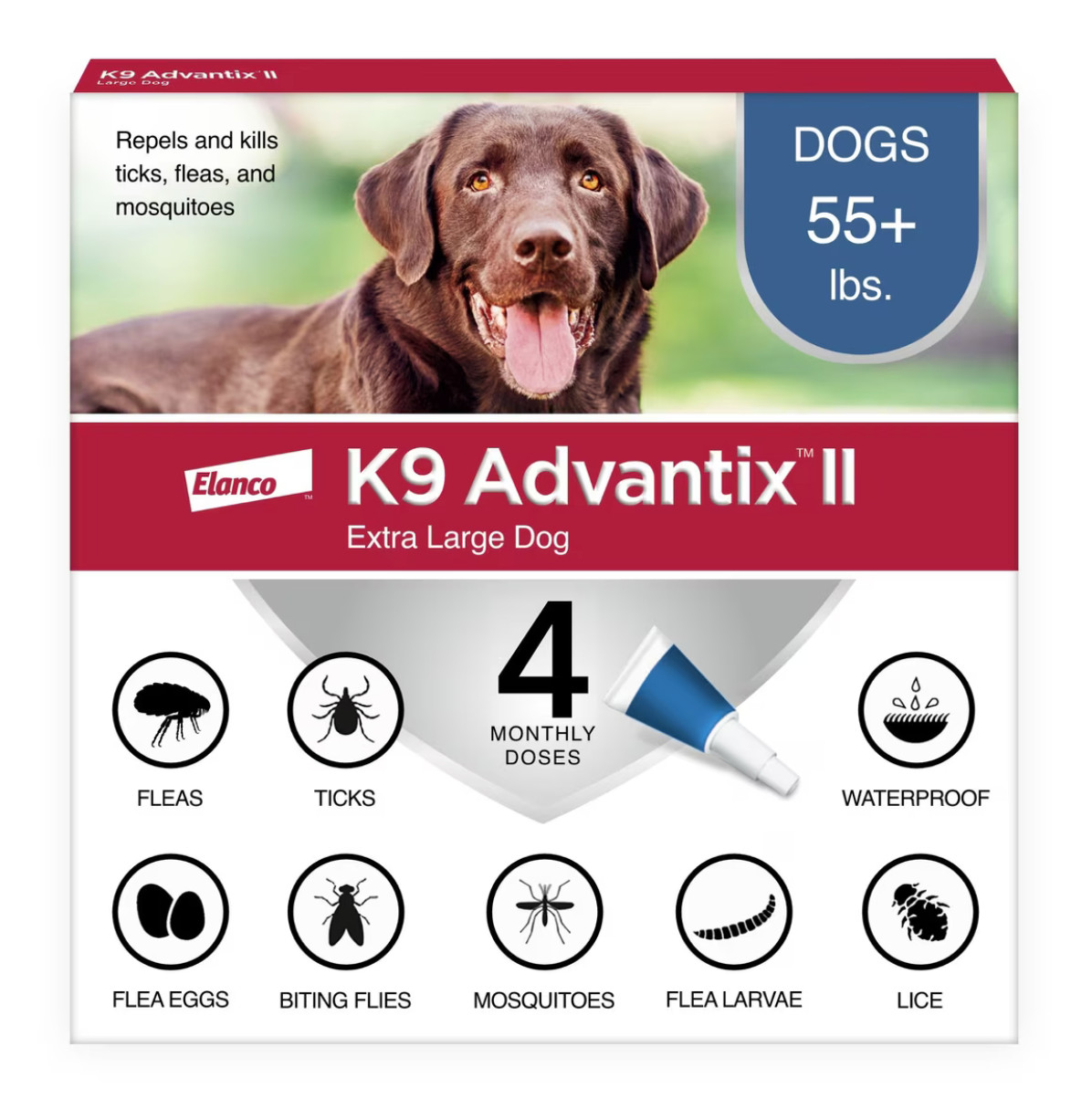 K9 Advantix II Extra Large Dog Treatment (Over 55 lbs) Month...