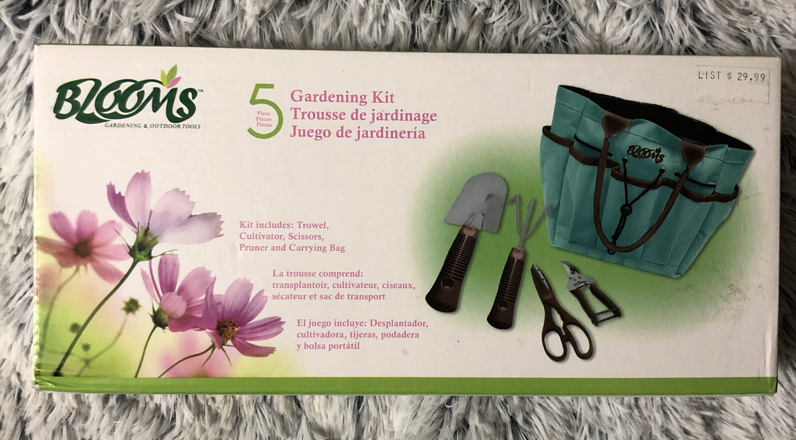 BLOOMS Gardening Kit - 5 Pieces in Canvas Bag