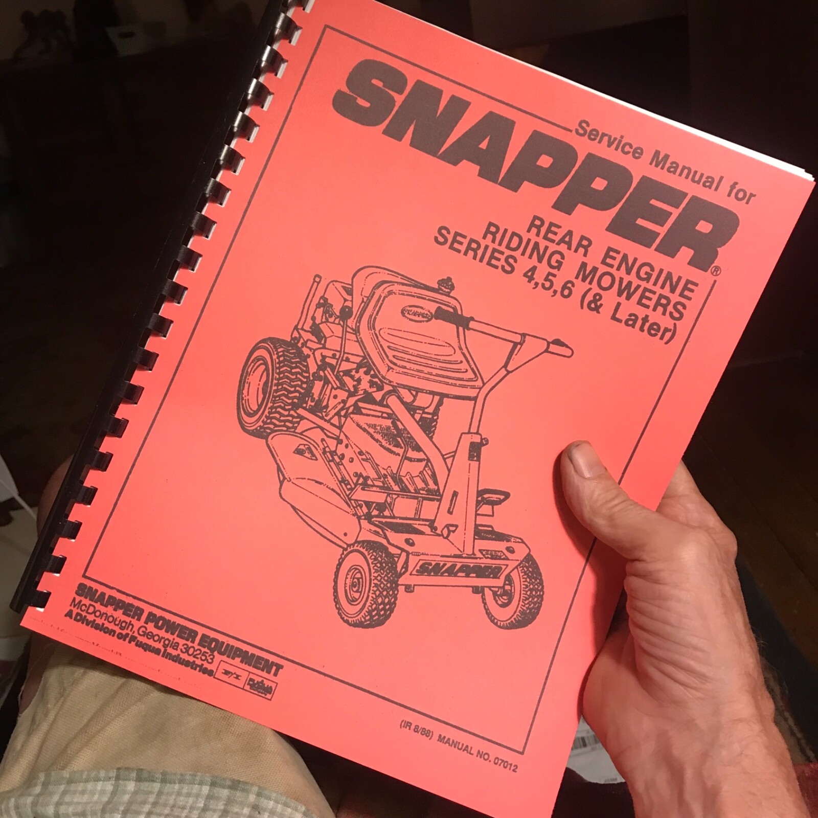 Snapper Rear Engine Riding Mower Service Manual (Series 4, 5...