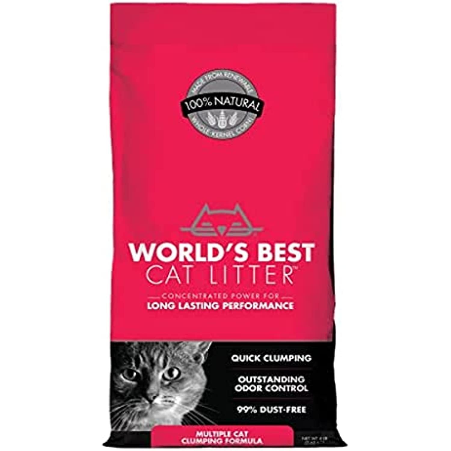 World's Best Cat Litter Clumping Formula, Multiple Cat, 14 l...