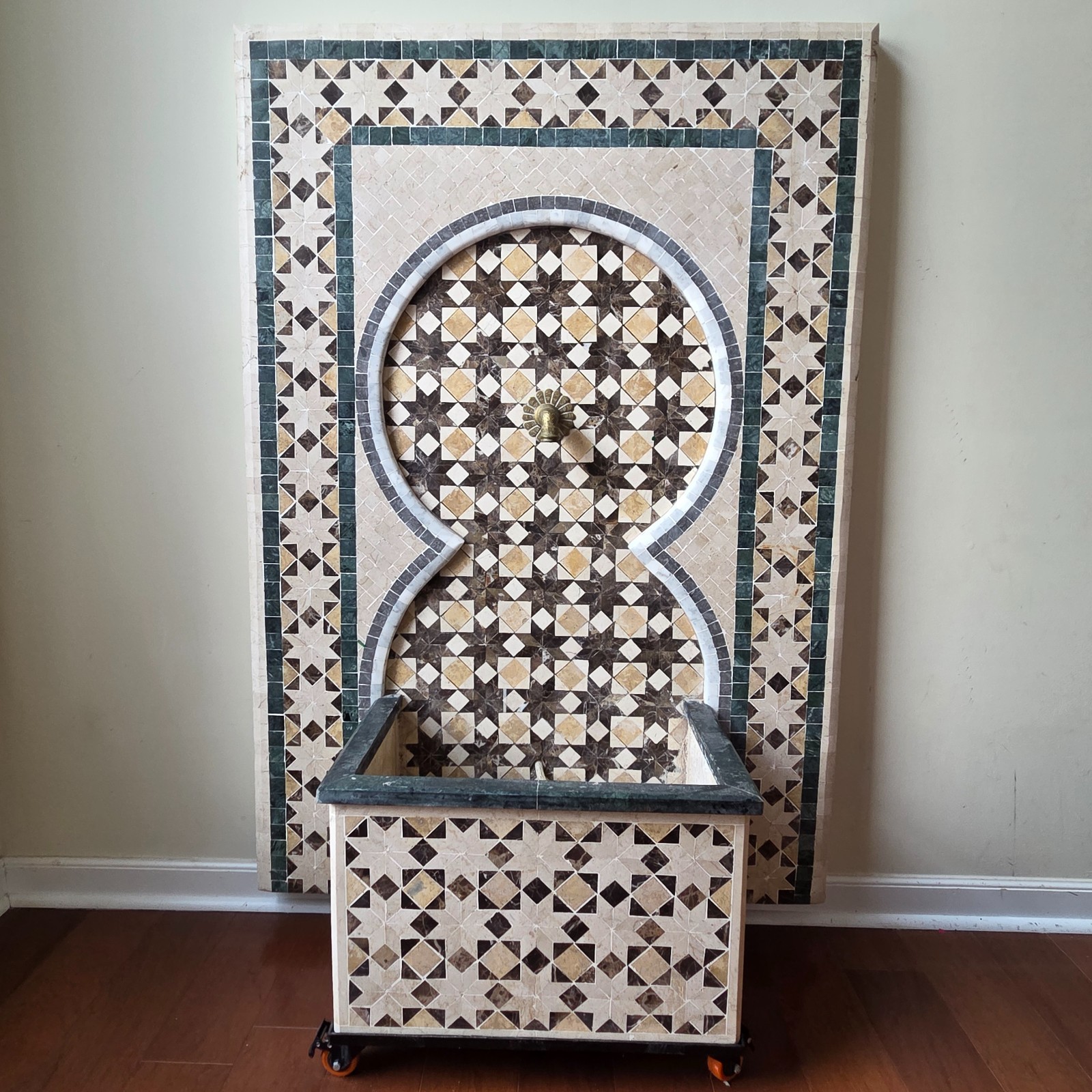 Moroccan Marble Mosaic Water Fountain Handmade Indoor Outdoo...