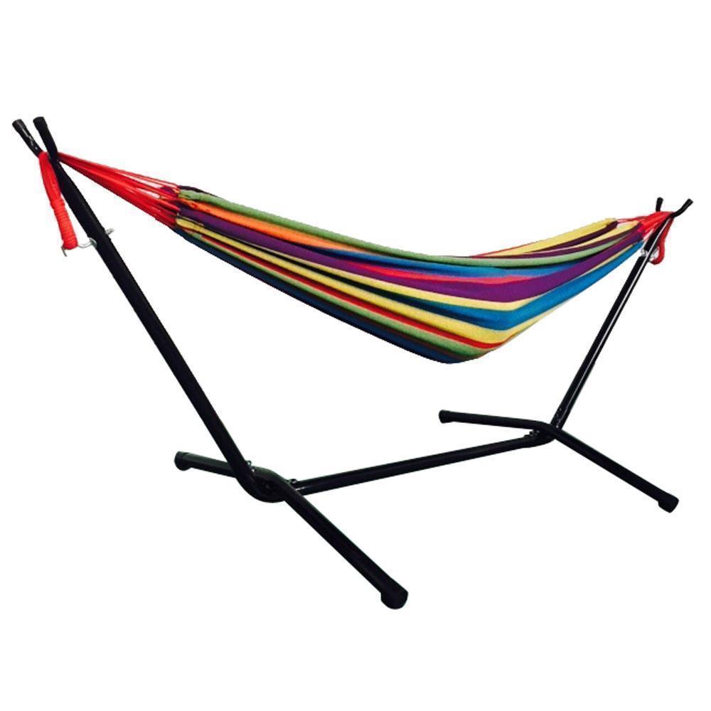 Space-Saving Steel Hammock Stand with Carrying Case - 450Lbs...