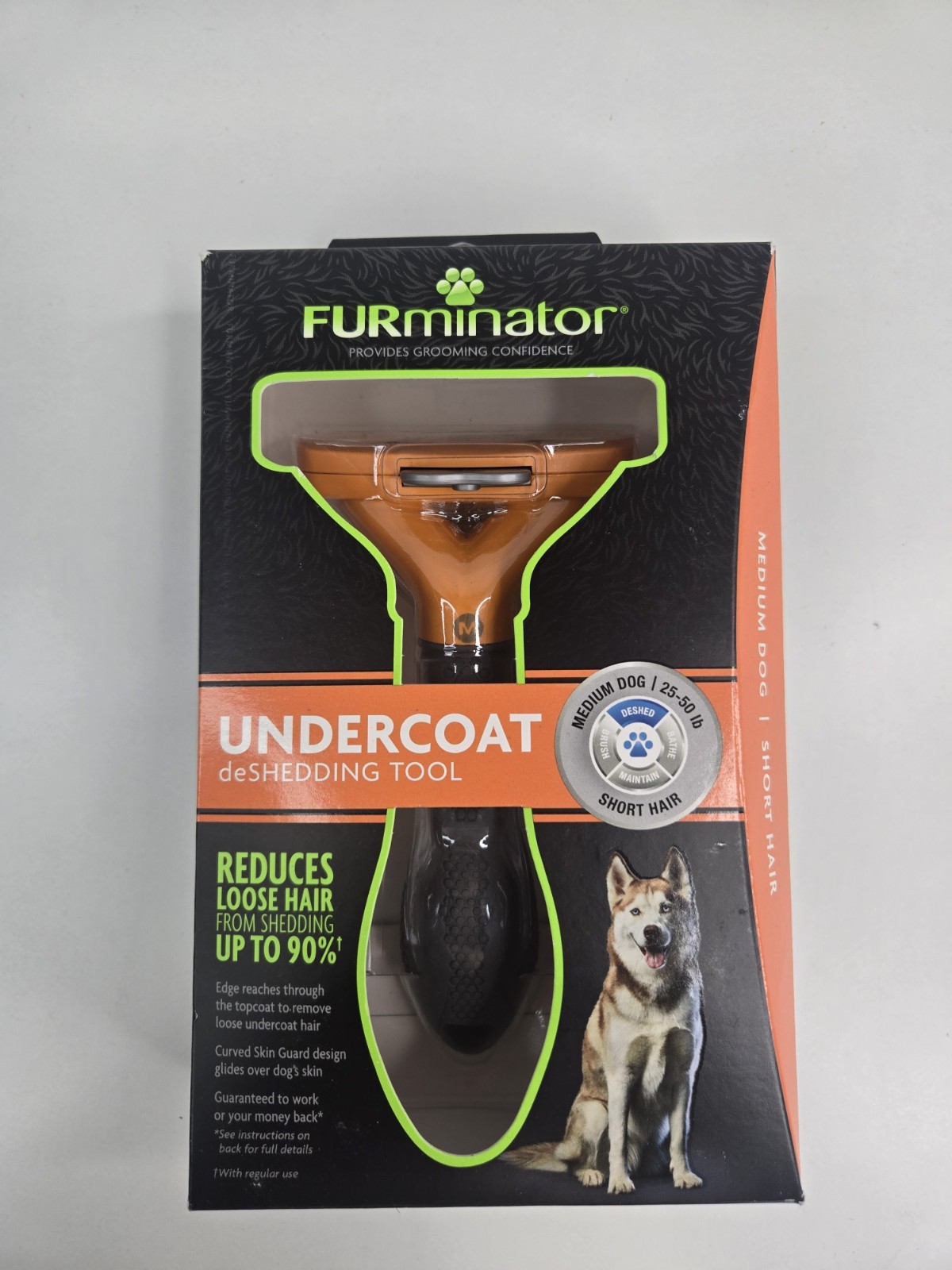 Furminator Medium Dog Undercoat DeShedding Tool - 25-50 lbs