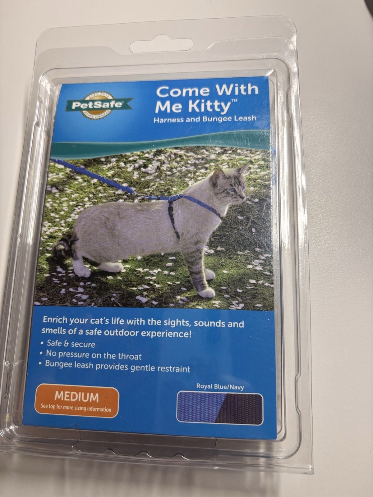 PetSafe Come With Me Kitty Cat Harness and Bungee Leash, Nav...