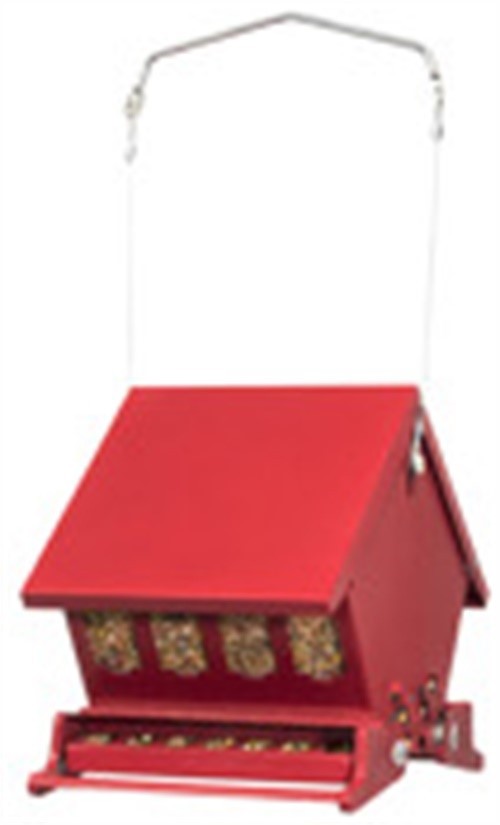 Squirrel-Proof Powder-Coated Steel Bird Feeder, 4 Lbs. Capac...