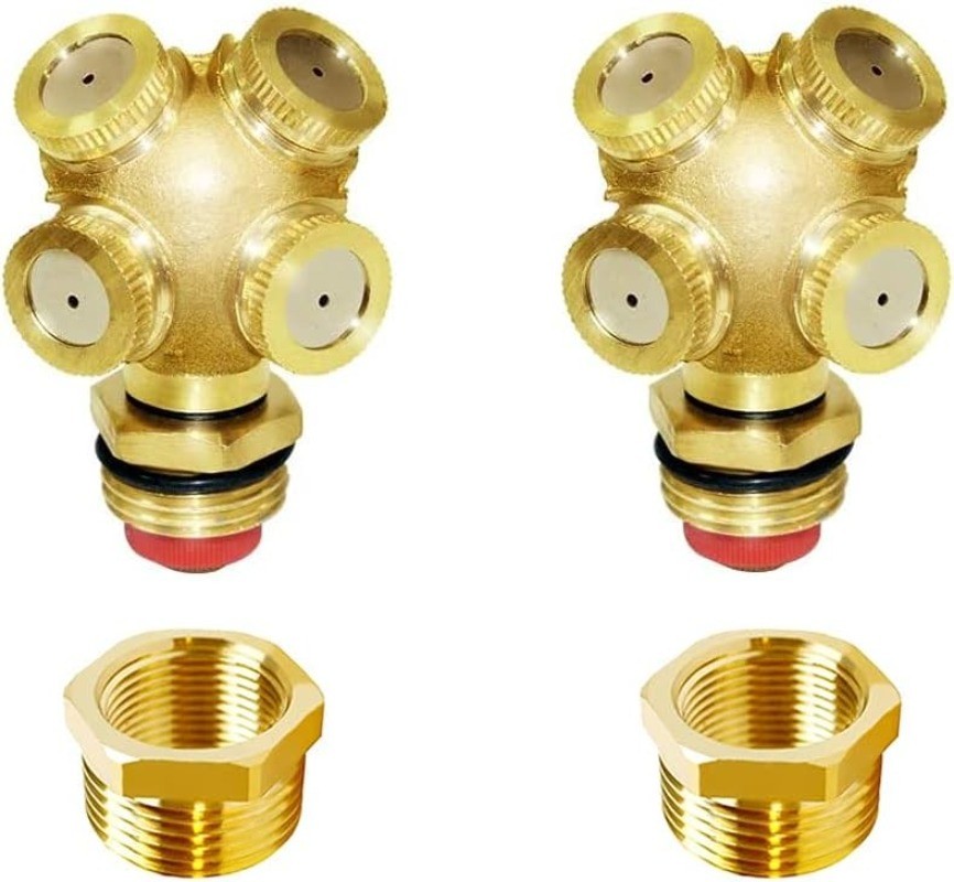 Brass Misting Nozzle 3/4 Inch Garden Sprinkler Irrigation Se...