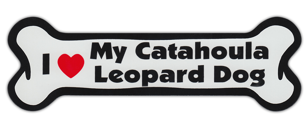 Catahoulas Leopard Dog Bone Shaped Car Magnet (New)