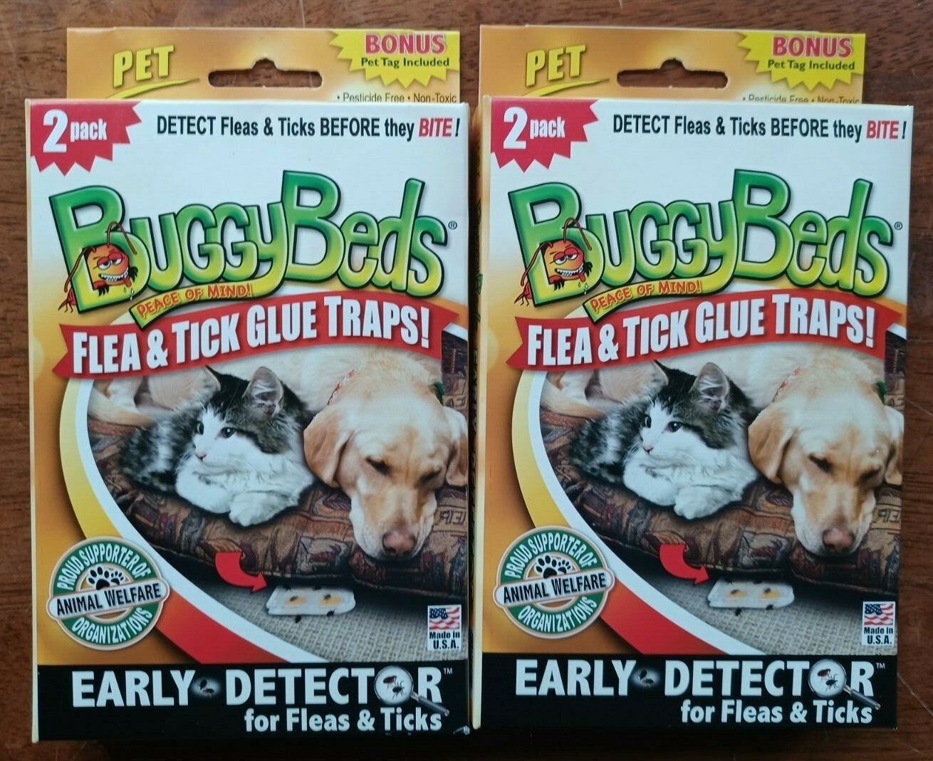 Flea & Tick Glue Traps - Lot of Two Buggy Beds Pack