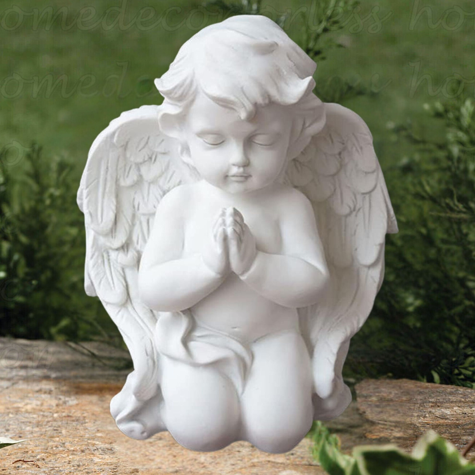 Cherub Garden Statue - Praying Angel Sculpture (Weight: 5lbs...