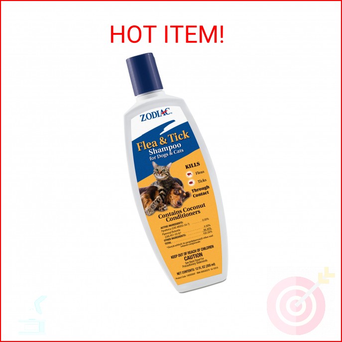Zodiac Flea & Tick Shampoo for Dogs & Cats, 12-Ounce
