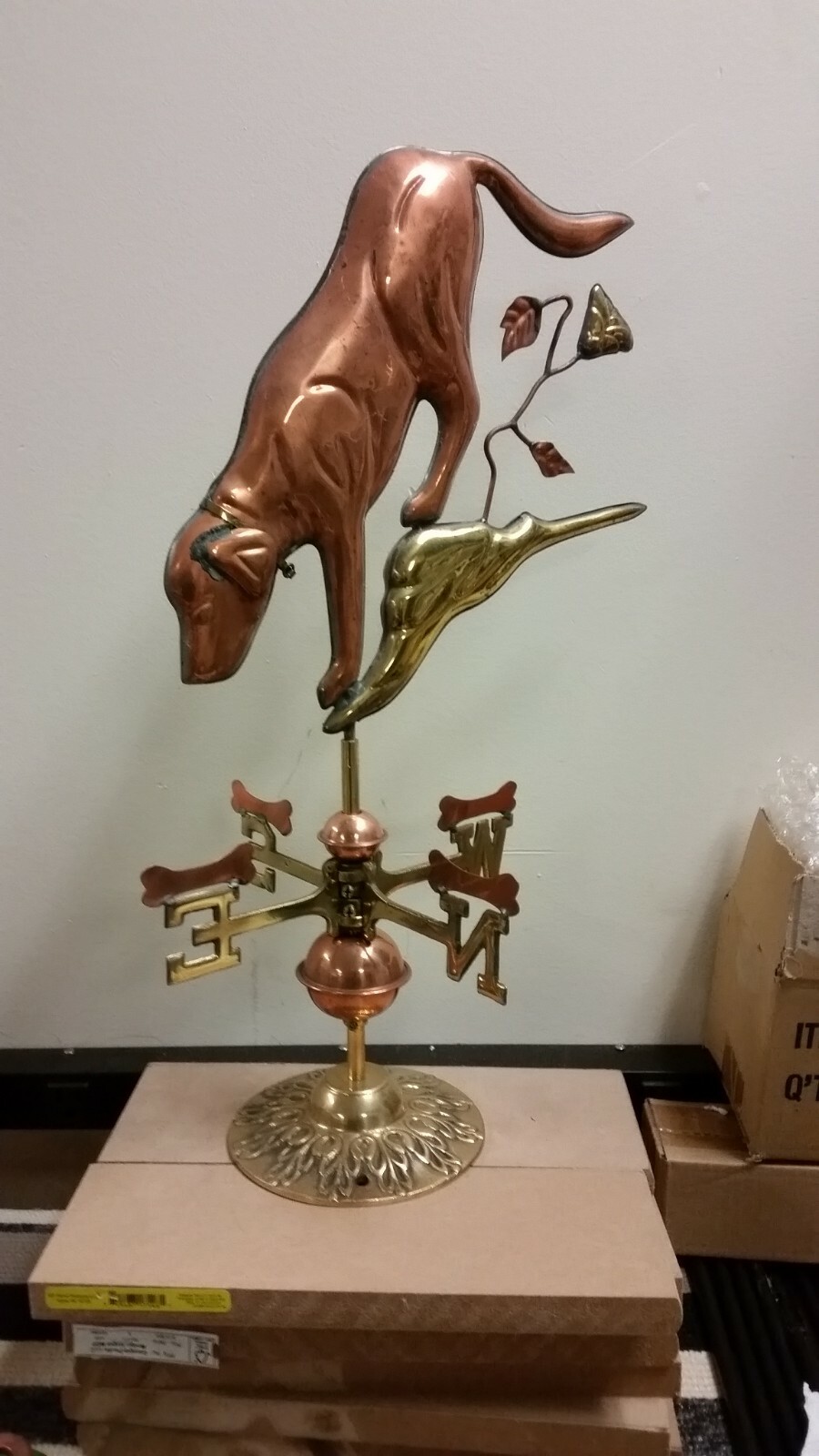 Labrador Retriever Copper Indoor Weathervanes Stand Included