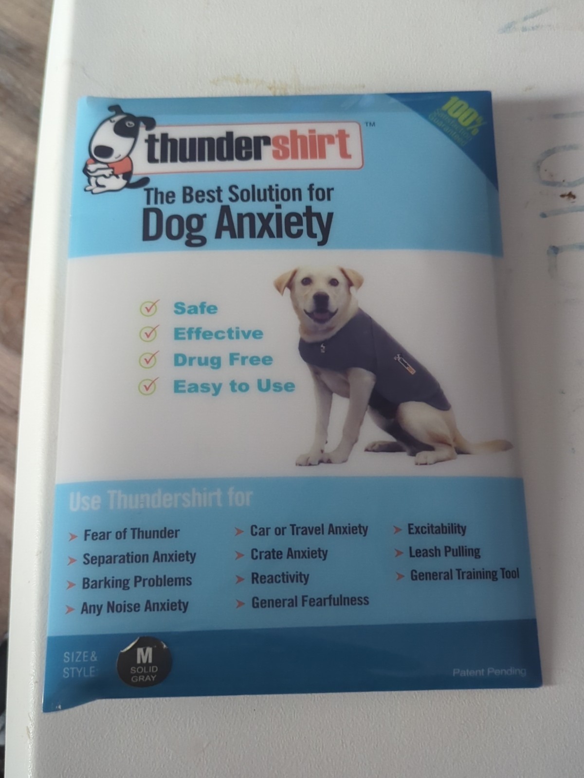 Thundershirt Classic Anxiety Travel Solution Medium Dog Gray