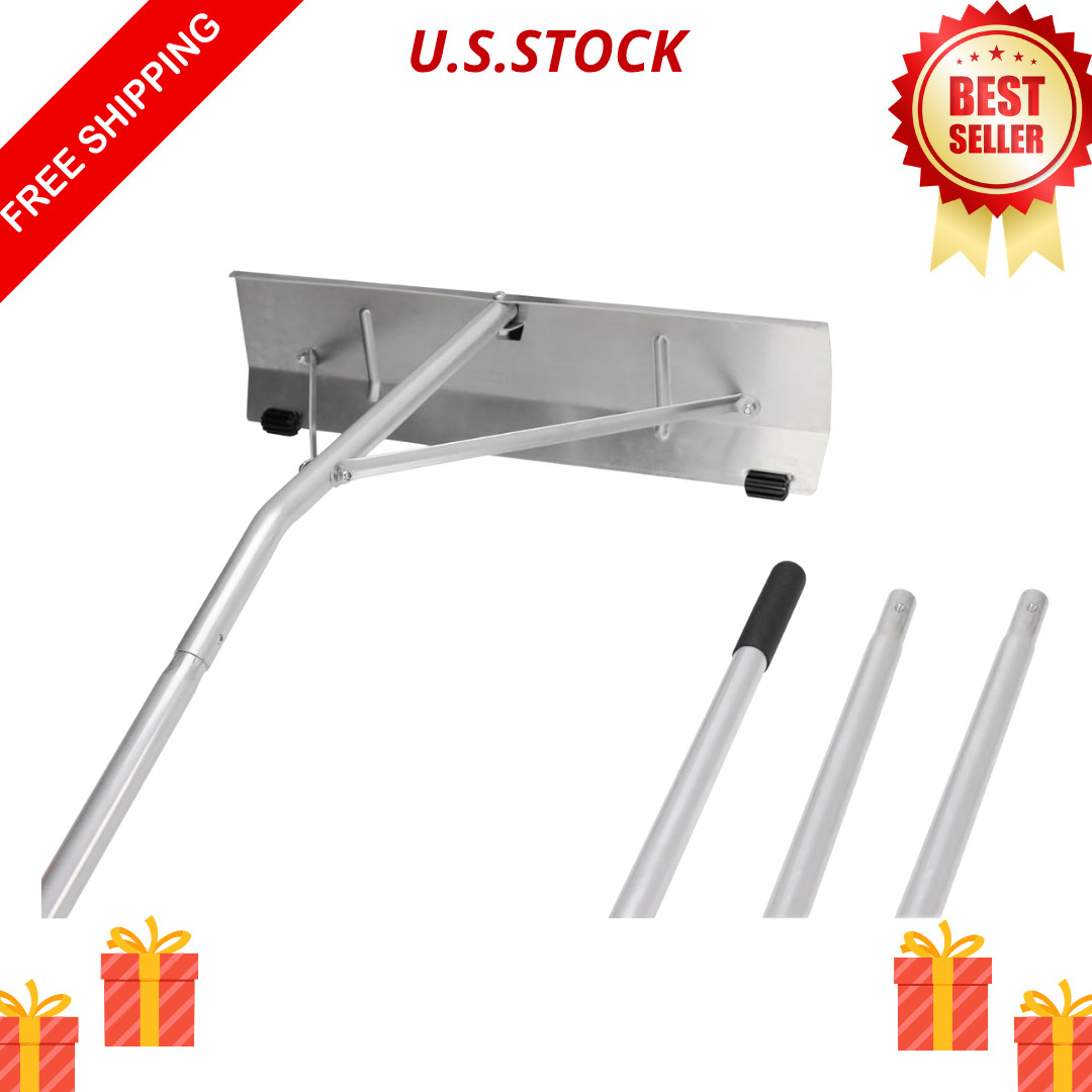 Snow Rake - 24" Blade, Long Handle Shingle Removal Tool