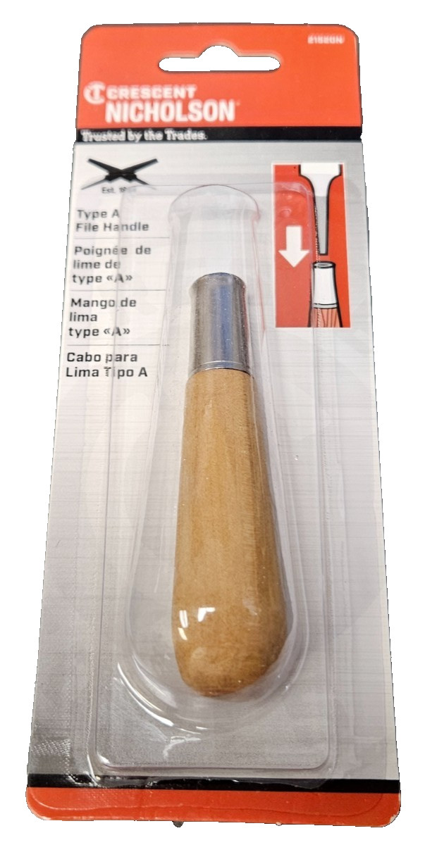 Nicholson Wooden File Handle Size 0 Fits 10"-12" Mill & Flat