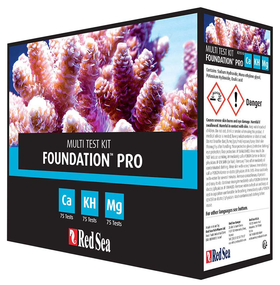 Red Sea Foundation Pro Multi Test Kit - Magnesium, Calcium,...