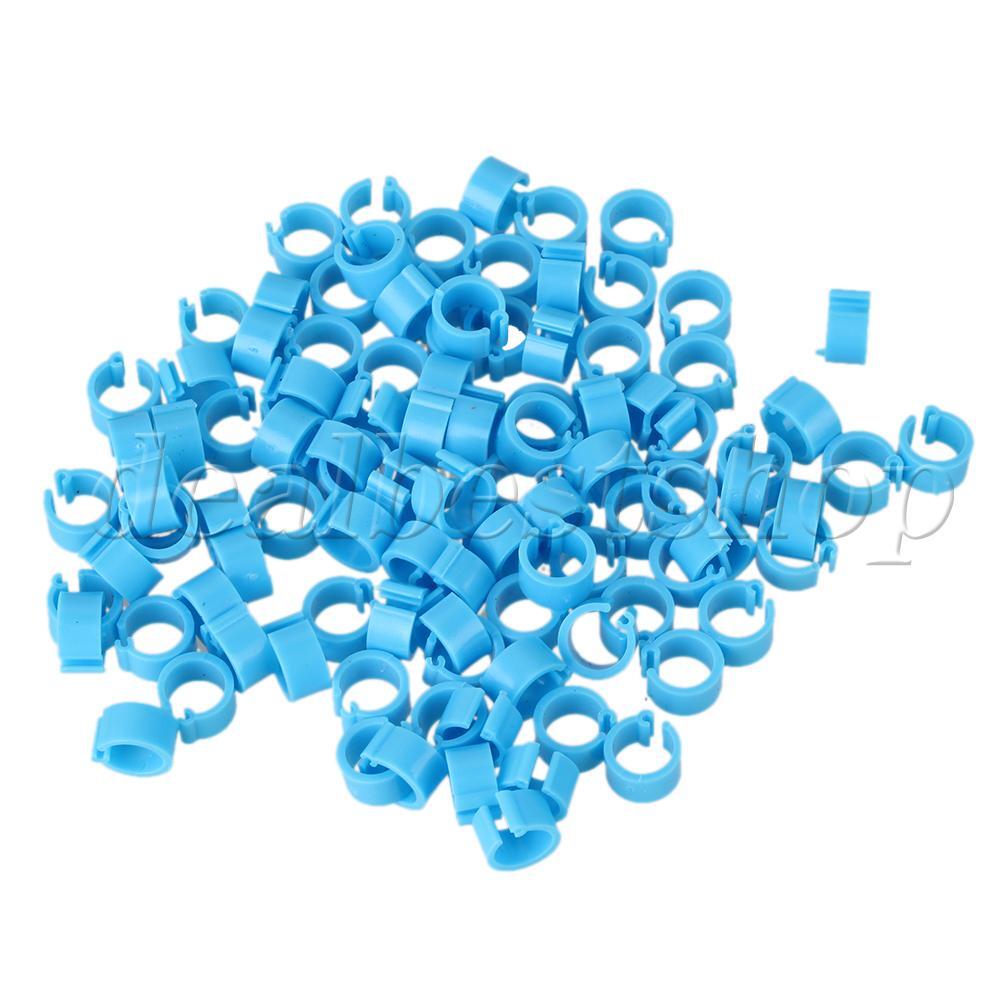 Bird Leg Bands, 100pcs — Chicken Pigeon Hen Duck Parrot Clip...
