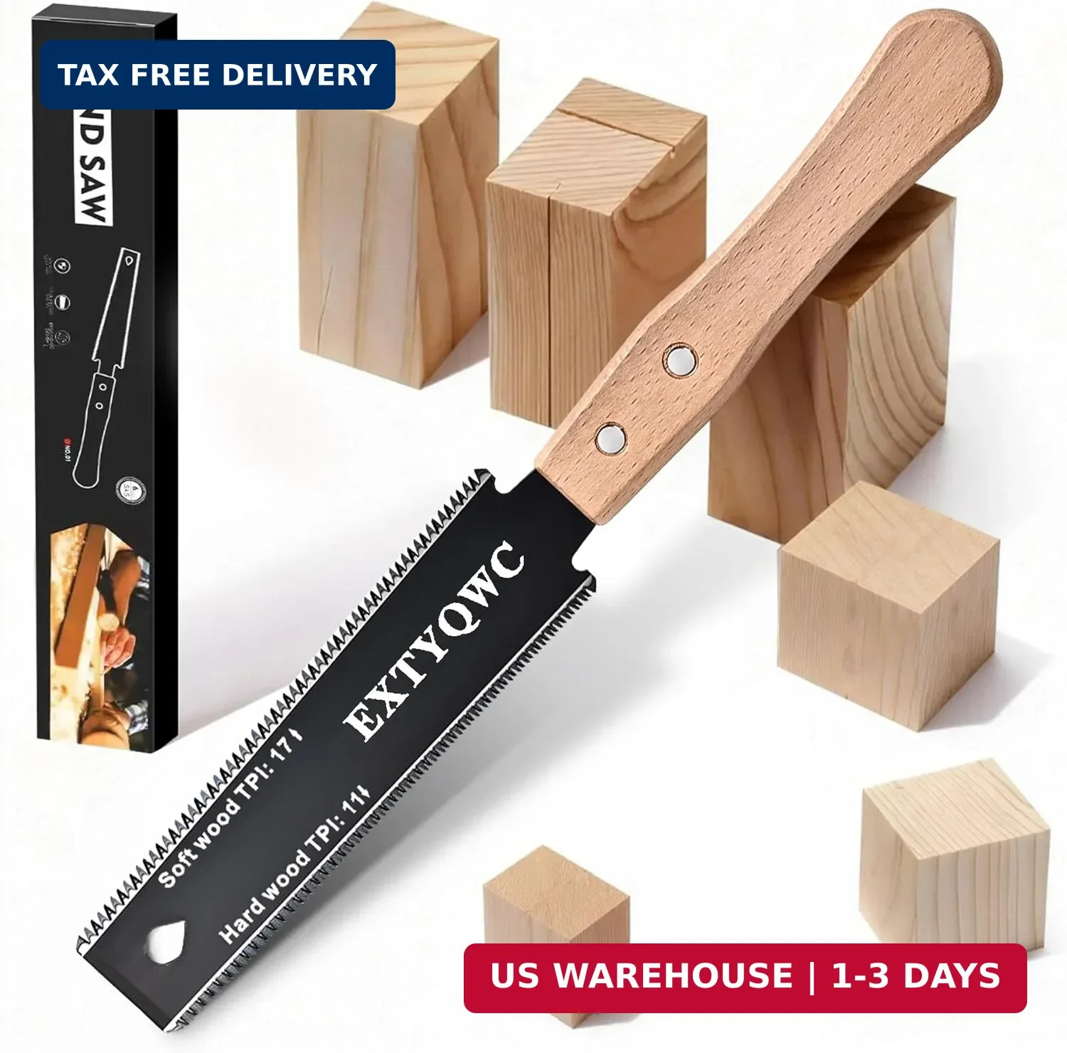 Japanese Hand Saw 6-Inch Double-Edge Pull Saw SK5 Flexible B...