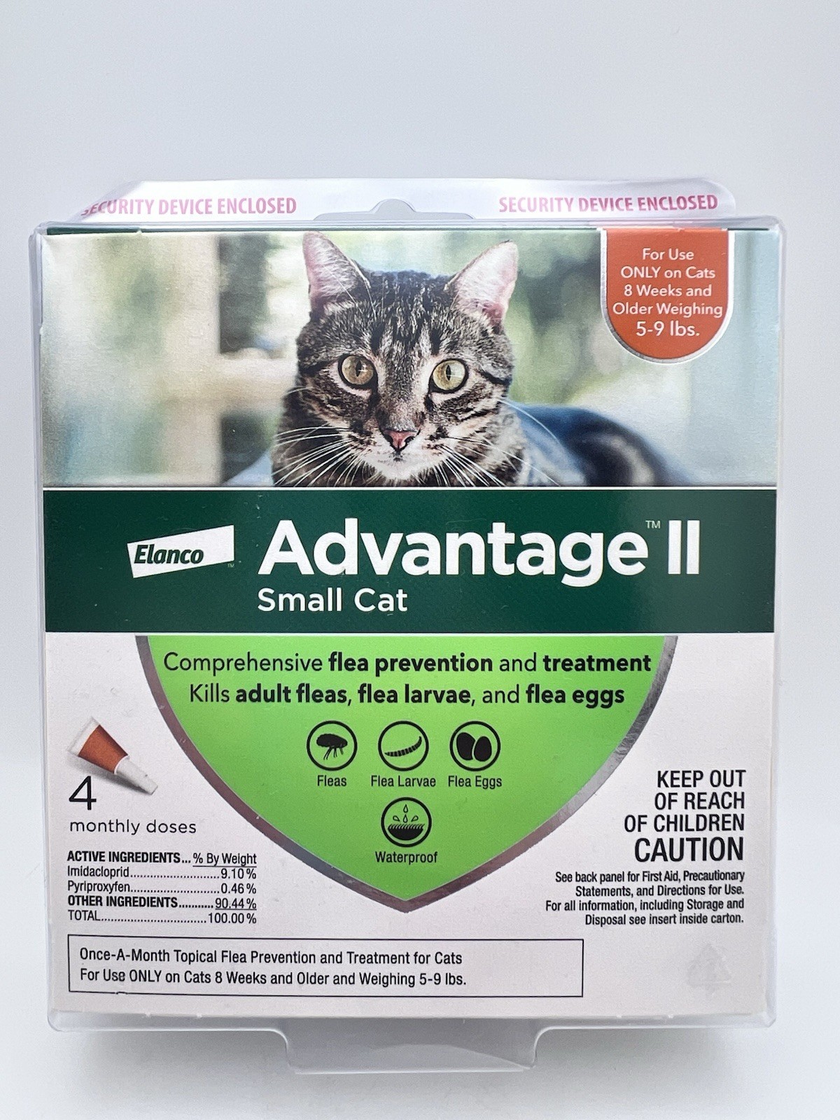 Advantage II Small Cat Flea Treatment 5-9 Lbs 4 Month Supply