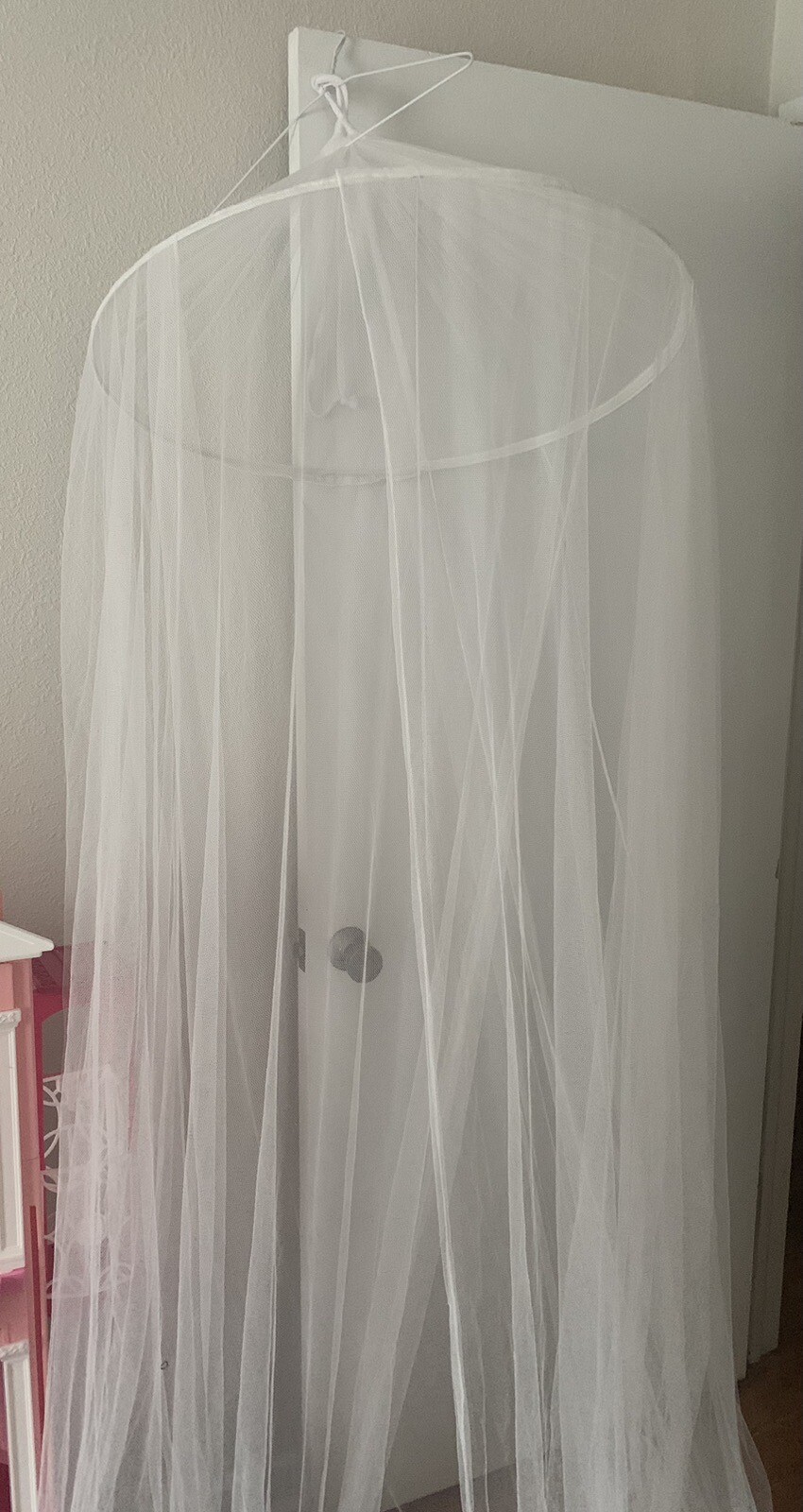 Elegant Princess Round Bed Netting Mesh Canopy