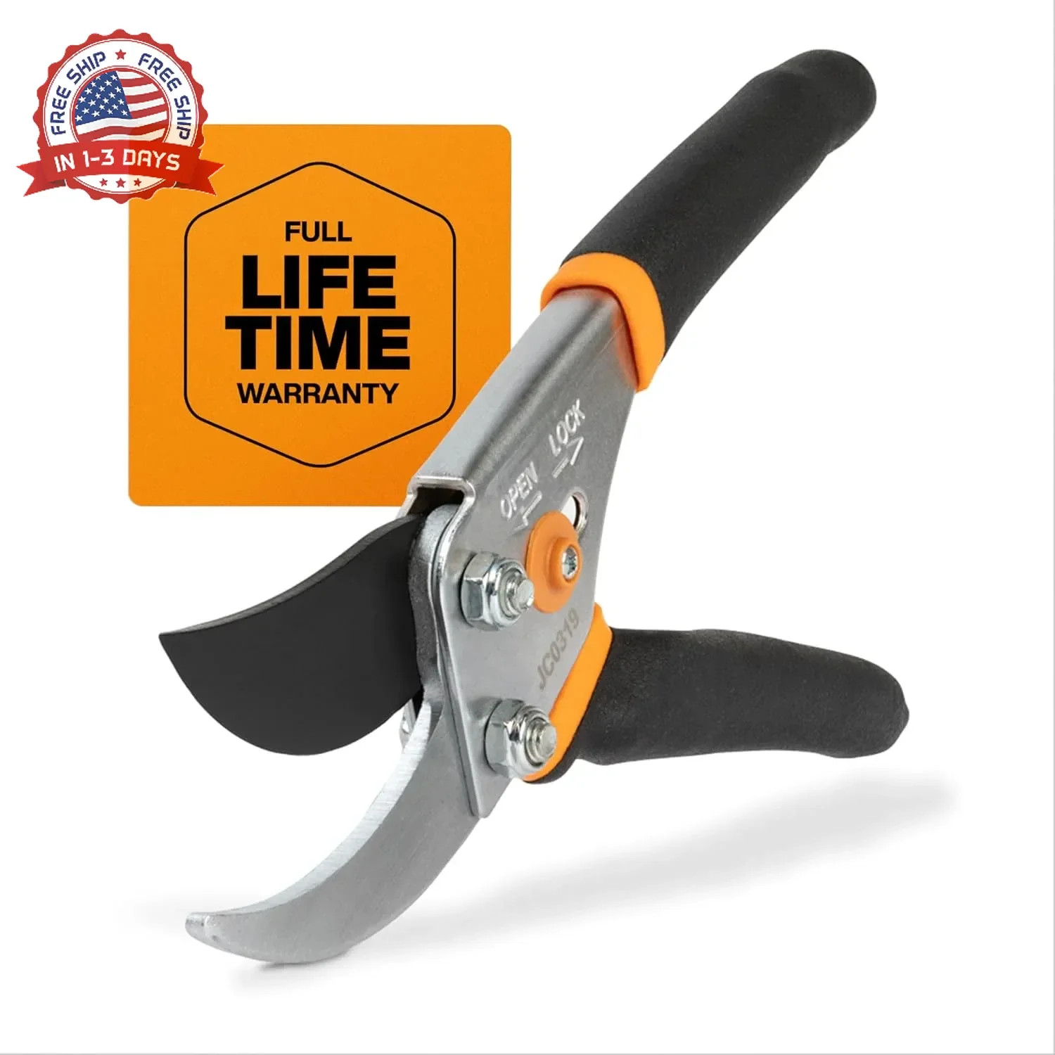 Fiskars Bypass Pruning Shears 5/8-Inch Cut Capacity Garden C...