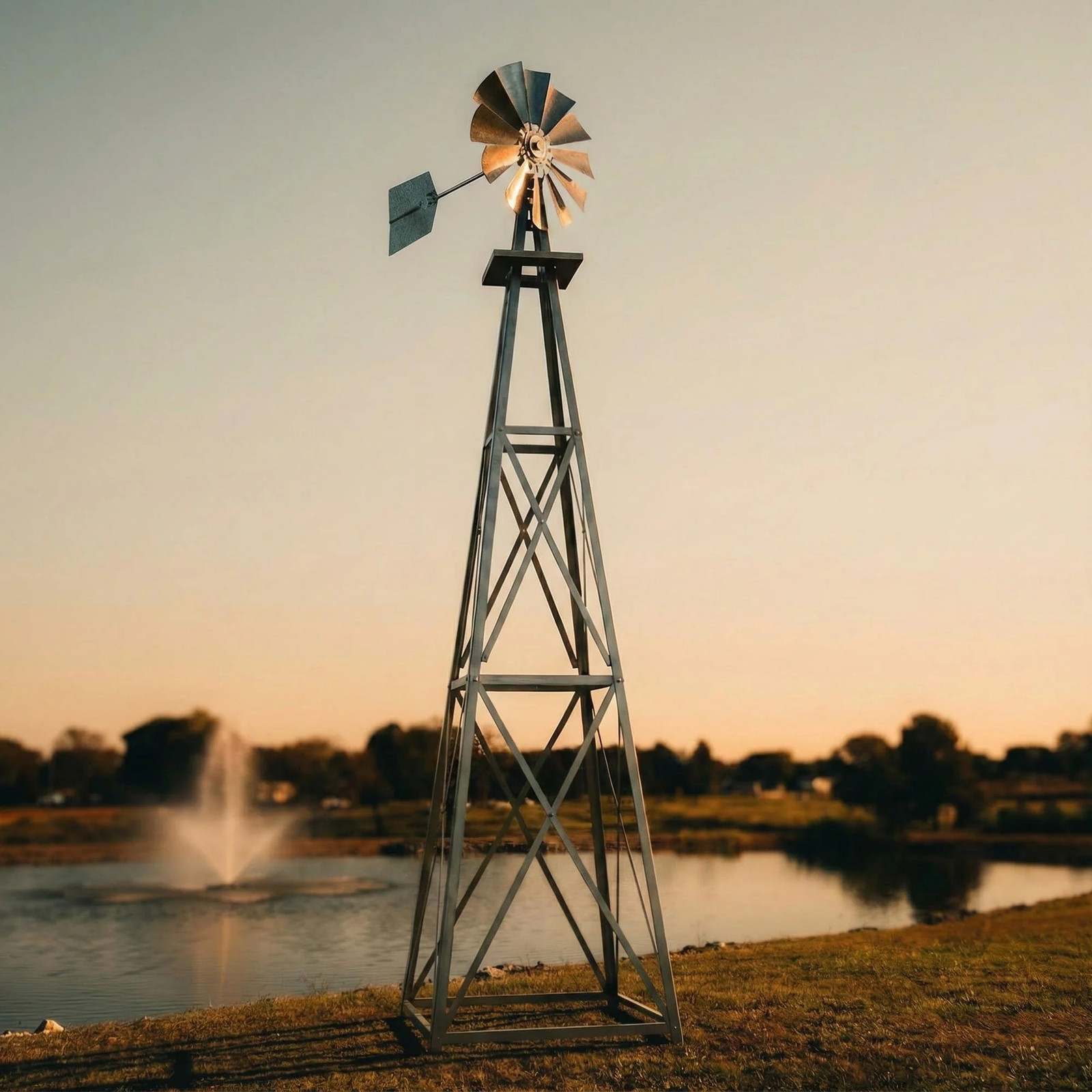 Steel Yard Windmill - 11.6 Feet