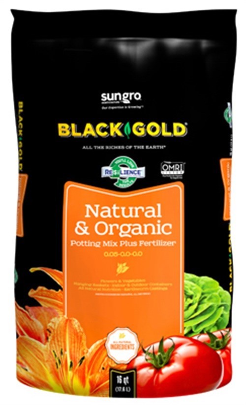 Black Gold Organic Potting Mix - 16 Qt Pack of 10