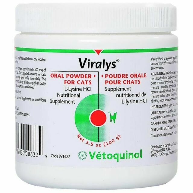 Viralys (L-Lysine) Powder 100 Grams by Vetoquinol