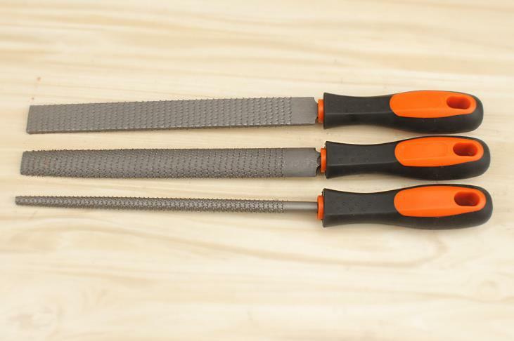 Round Wood Rasp File Set, 3-Piece Half-Round Woodworking Car...