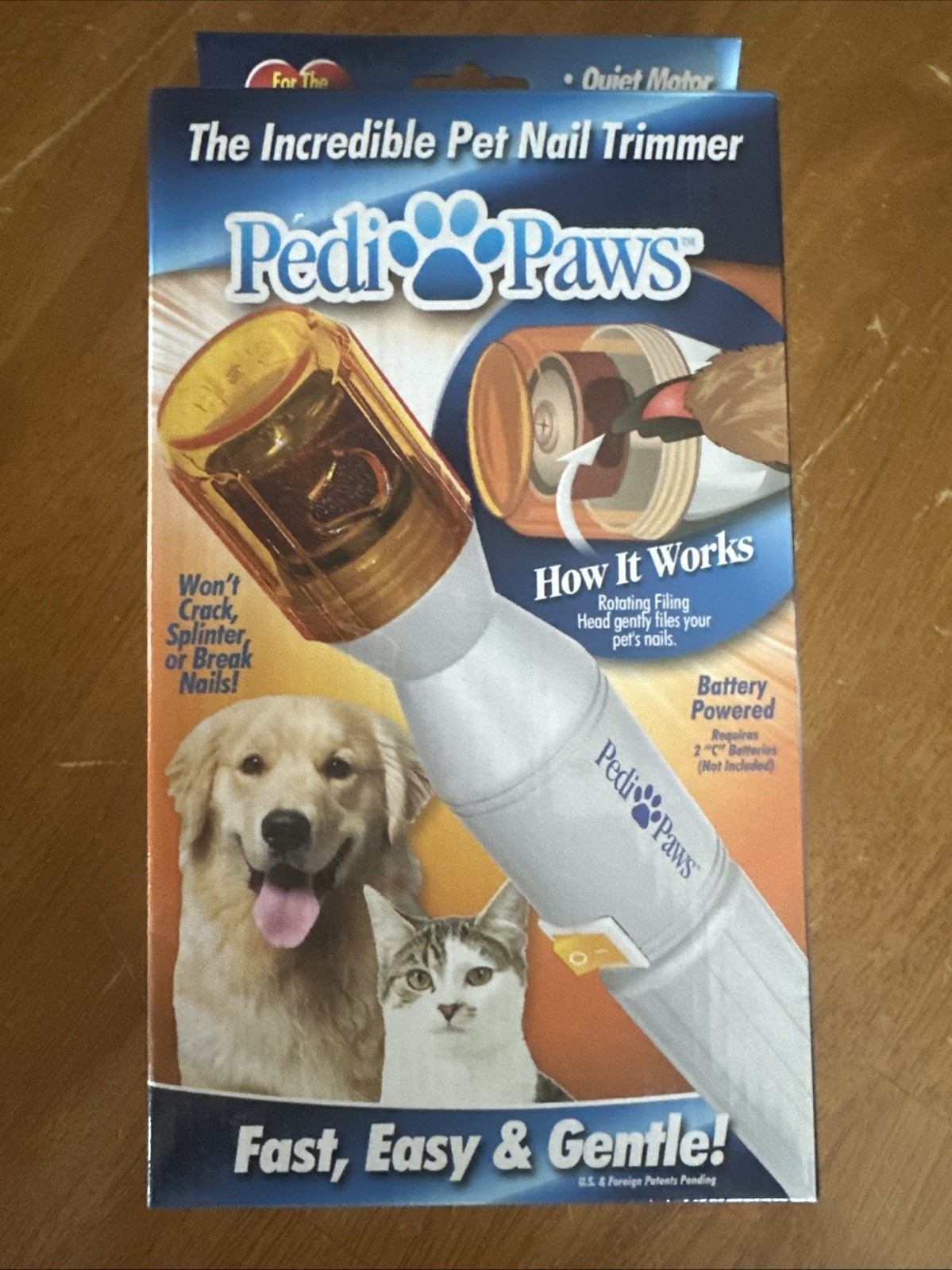 Pedi Paws Pet Nail Trimmer - Battery Powered, Gentle, Easy U...