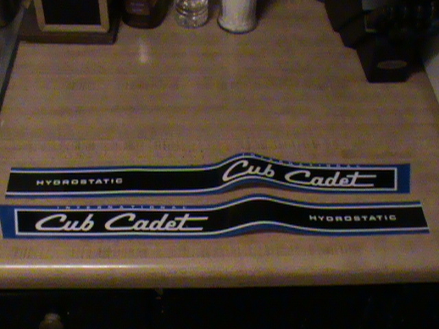 Cub Cadet Hood Decal Sticker for Tractor Models 107, 127, 14...