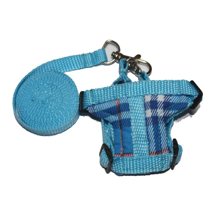 Blue Pet Harness for Small Guinea Rats, Ferrets & Hamsters