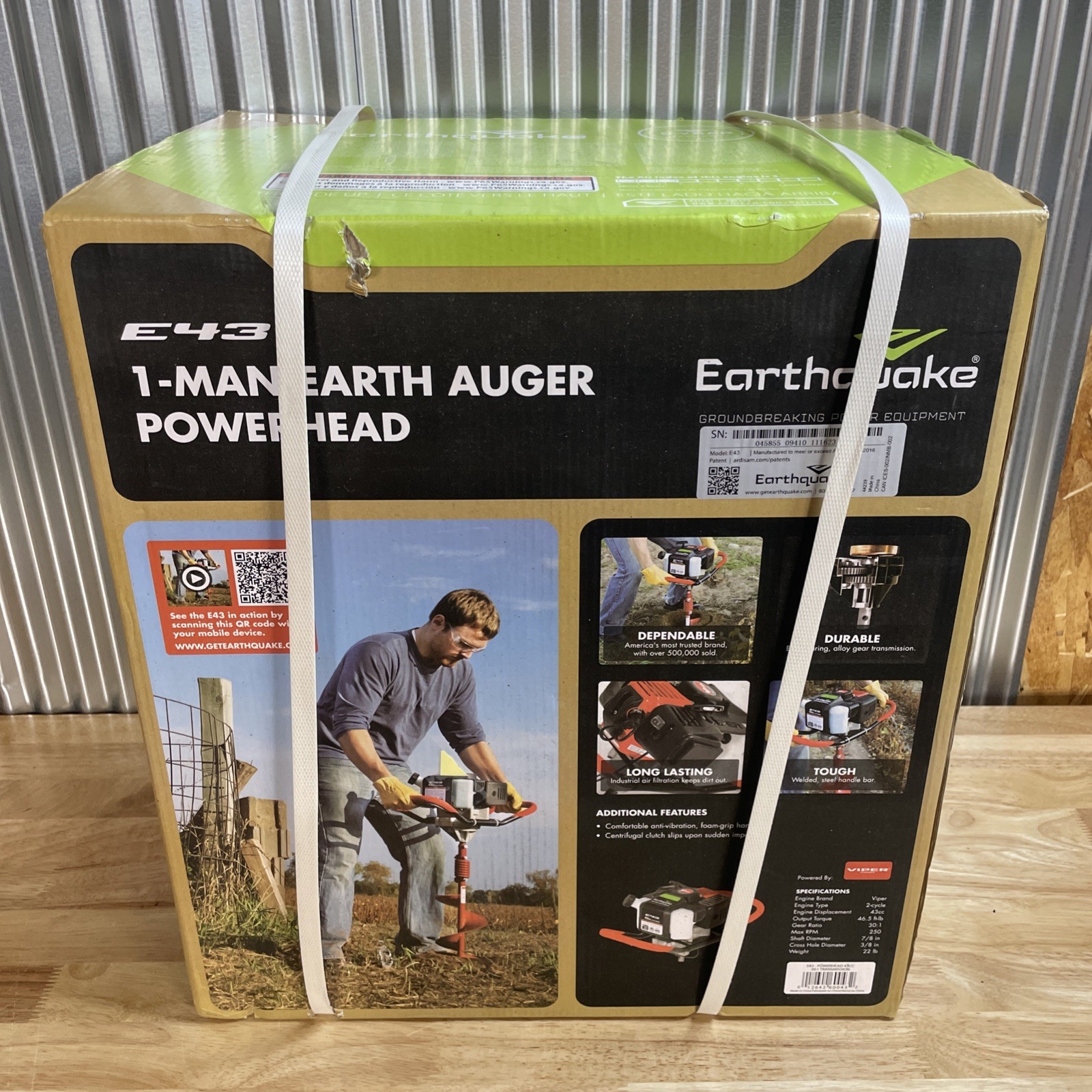 Earthquake E43 Power Auger - 43Cc Engine - 1-Person Model